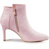 image:imageAllegra K Womens Glitter Pointed Toe Zipper Stiletto Heel Ankle BootsLight Pink