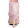 image:imageAllegra K Womens Glitter Pointed Toe Zipper Stiletto Heel Ankle BootsLight Pink