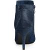 image:imageAllegra K Womens Glitter Pointed Toe Zipper Stiletto Heel Ankle BootsNavy Blue