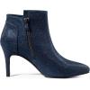 image:imageAllegra K Womens Glitter Pointed Toe Zipper Stiletto Heel Ankle BootsNavy Blue