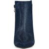 image:imageAllegra K Womens Glitter Pointed Toe Zipper Stiletto Heel Ankle BootsNavy Blue
