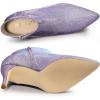 image:imageAllegra K Womens Glitter Pointed Toe Zipper Stiletto Heel Ankle BootsPurple Blue