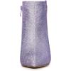 image:imageAllegra K Womens Glitter Pointed Toe Zipper Stiletto Heel Ankle BootsPurple Blue