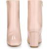 image:imageAllegra K Womens Gogo Boots Square Toe Side Zip Chunky Heels Ankle BootsNude