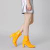 image:imageAllegra K Womens Gogo Boots Square Toe Side Zip Chunky Heels Ankle BootsYellow