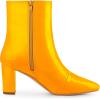 image:imageAllegra K Womens Gogo Boots Square Toe Side Zip Chunky Heels Ankle BootsYellow