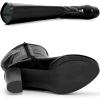 image:imageAllegra K Womens Patent Leather Platform Gogo Boots Chunky Heel Knee High BootsBlack