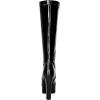 image:imageAllegra K Womens Patent Leather Platform Gogo Boots Chunky Heel Knee High BootsBlack
