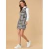 image:imageAllegra K Womens Peter Pan Dress 60s Color Block Mini Long Sleeve DressesBlack Orange