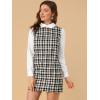 image:imageAllegra K Womens Peter Pan Dress 60s Color Block Mini Long Sleeve DressesBlack Orange