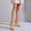 image:imageAllegra K Womens Pointed Toe Buckle Strap Stiletto Heels Ankle BootsNude