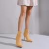 image:imageAllegra K Womens Pointed Toe Buckle Strap Stiletto Heels Ankle BootsNude