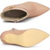 image:imageAllegra K Womens Pointed Toe Buckle Strap Stiletto Heels Ankle BootsNude
