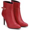 image:imageAllegra K Womens Pointed Toe Buckle Strap Stiletto Heels Ankle BootsRed