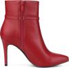 image:imageAllegra K Womens Pointed Toe Buckle Strap Stiletto Heels Ankle BootsRed