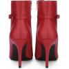 image:imageAllegra K Womens Pointed Toe Buckle Strap Stiletto Heels Ankle BootsRed