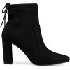 image:imageAllegra K Womens Pointed Toe Drawstring Pull on Block Heel Ankle BootsBlack