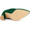 image:imageAllegra K Womens Pointed Toe Drawstring Pull on Block Heel Ankle BootsGreen