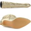 image:imageAllegra K Womens Pointed Toe Slouch Stiletto Heels Knee High BootsGold