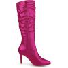 image:imageAllegra K Womens Pointed Toe Slouch Stiletto Heels Knee High BootsHot Pink