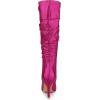 image:imageAllegra K Womens Pointed Toe Slouch Stiletto Heels Knee High BootsHot Pink