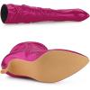 image:imageAllegra K Womens Pointed Toe Slouch Stiletto Heels Knee High BootsHot Pink