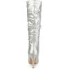 image:imageAllegra K Womens Pointed Toe Slouch Stiletto Heels Knee High BootsSilver