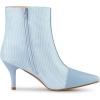 image:imageAllegra K Womens Pointed Toe Stiletto Heels Houndstooth Ankle BootiesBaby Blue