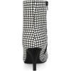 image:imageAllegra K Womens Pointed Toe Stiletto Heels Houndstooth Ankle BootiesBlack Houndstooth