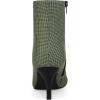 image:imageAllegra K Womens Pointed Toe Stiletto Heels Houndstooth Ankle BootiesGreen Black
