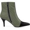 image:imageAllegra K Womens Pointed Toe Stiletto Heels Houndstooth Ankle BootiesGreen Black