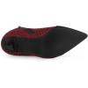 image:imageAllegra K Womens Pointed Toe Stiletto Heels Houndstooth Ankle BootiesRed Black