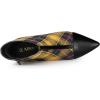 image:imageAllegra K Womens Pointed Toe Stiletto Heels Houndstooth Ankle BootiesYellow Black