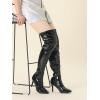 image:imageAllegra K Womens Pointed Toe Stiletto Heels Over The Knee High BootsBlack