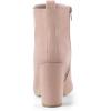 image:imageAllegra K Womens Pointed Toe Zipper Block Heel Ankle Chelsea BootsDust Pink