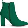 image:imageAllegra K Womens Pointed Toe Zipper Block Heel Ankle Chelsea BootsEmerald Green