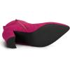 image:imageAllegra K Womens Pointed Toe Zipper Block Heel Ankle Chelsea BootsHot Pink