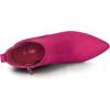 image:imageAllegra K Womens Pointed Toe Zipper Block Heel Ankle Chelsea BootsHot Pink