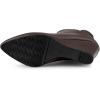 image:imageAllegra K Womens Pointed Toe Zipper Wedge Heel Ankle BootiesCoffee