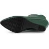 image:imageAllegra K Womens Pointed Toe Zipper Wedge Heel Ankle BootiesDark Green