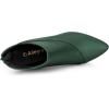 image:imageAllegra K Womens Pointed Toe Zipper Wedge Heel Ankle BootiesDark Green