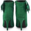 image:imageAllegra K Womens Pointy Toe Bow Stiletto Heel Ankle BootsEmerald Green