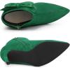 image:imageAllegra K Womens Pointy Toe Bow Stiletto Heel Ankle BootsEmerald Green