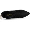 image:imageAllegra K Womens Pointy Toe Slouch Back Zipper Stiletto Heel Ankle BootsBlack