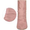 image:imageAllegra K Womens Pointy Toe Slouch Back Zipper Stiletto Heel Ankle BootsDust Pink