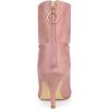 image:imageAllegra K Womens Pointy Toe Slouch Back Zipper Stiletto Heel Ankle BootsDust Pink