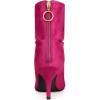 image:imageAllegra K Womens Pointy Toe Slouch Back Zipper Stiletto Heel Ankle BootsHot Pink