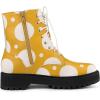 image:imageAllegra K Womens Polka Dots Platform Zipper Lace Up Combat Disco BootsYellow White