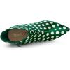 image:imageAllegra K Womens Polka Dots Pointed Toe Stiletto Heel Satin Ankle BootsDark Green