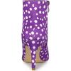 image:imageAllegra K Womens Polka Dots Pointed Toe Stiletto Heel Satin Ankle BootsPurple